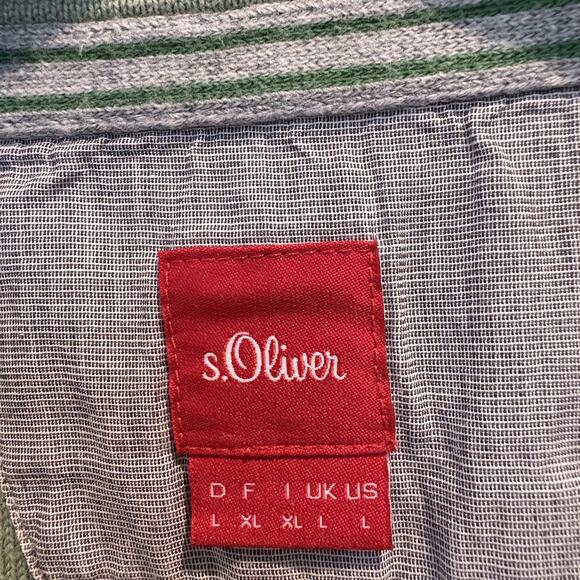 s.Oliver Sweater Mens Extra Large Green Pullover Crewneck Cotton Casual Classic - Picture 2 of 11